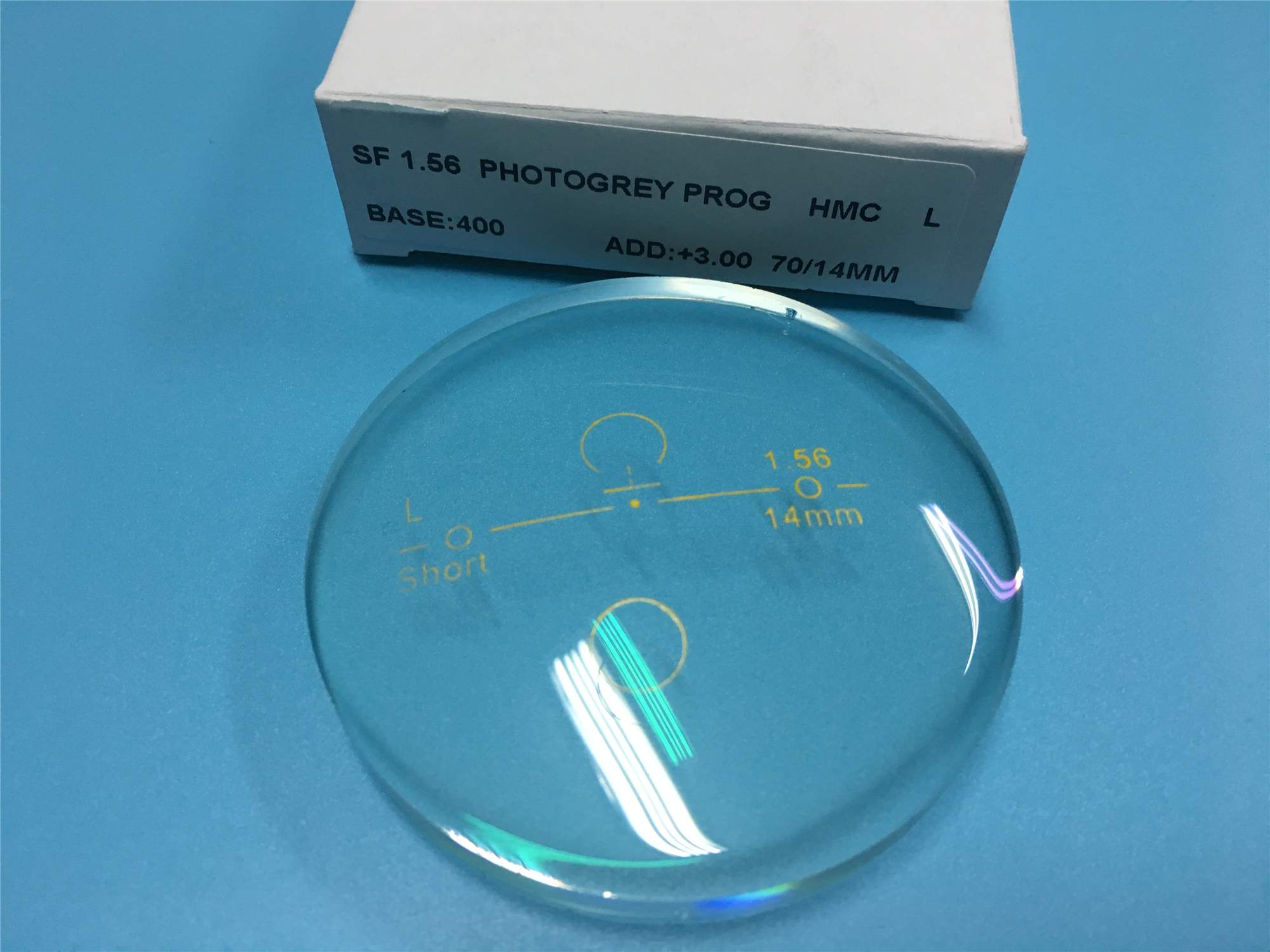 SF 1.56 Photochromic Progressive HMC Semi Finished Lens Blanks For Far And Near Vision And Outdoor Activites