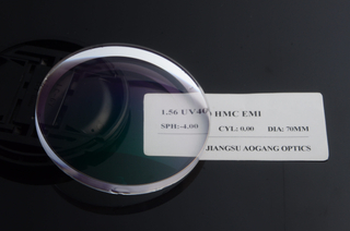 UV400 Protection 1.56 Index Lenses , AR Coating Cr39 Single Vision Prescription Lenses