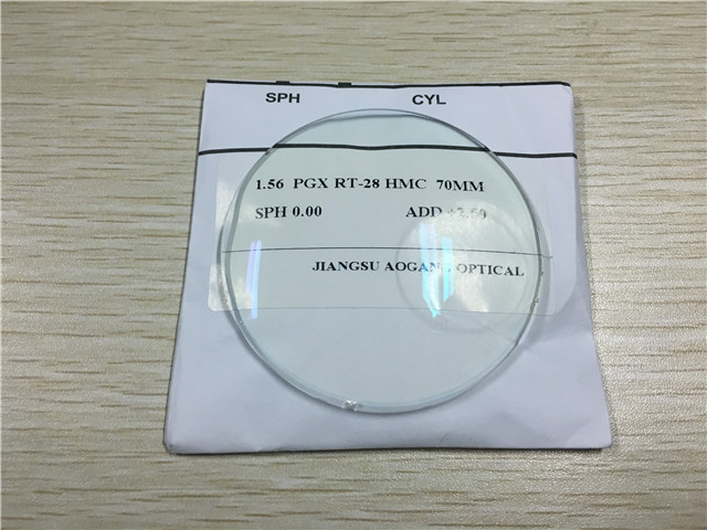 Prescription Transitions Photochromic Lenses Round Top AR Coating 1.56 Index