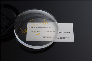 Optical Semi Finished Lens Blanks Middle Index 1.56 Hard Coating Multifocal Vision