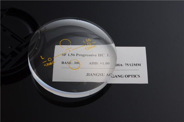 Optical Semi Finished Lens Blanks Middle Index 1.56 Hard Coating Multifocal Vision