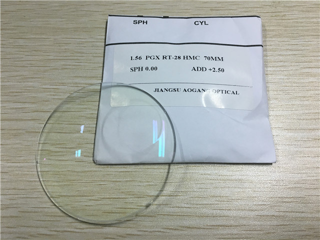 Prescription Transitions Photochromic Lenses Round Top AR Coating 1.56 Index