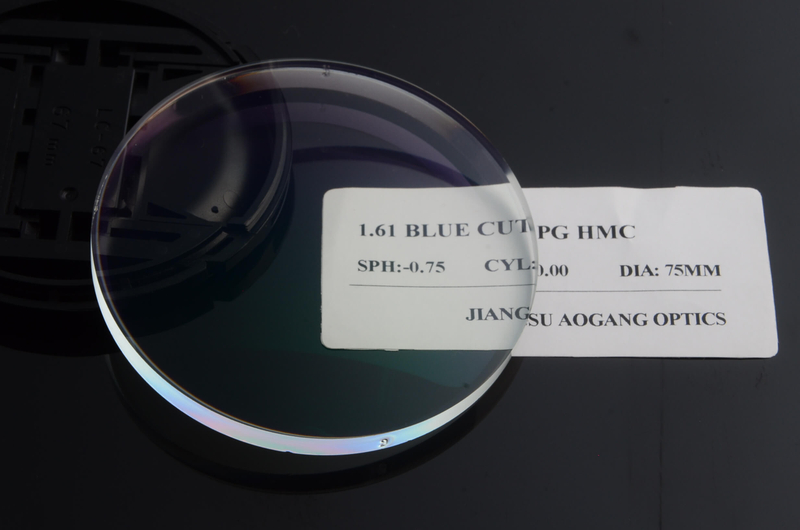 Anti Glare Blue Cut Lenses For Computer Eyewear Glasses 1.61 Index AR Coating