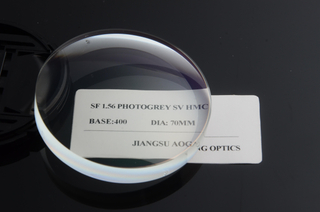 Index 1.56 Photochromic Lenses Blanks , Anti Glare Transition Lenses Blank