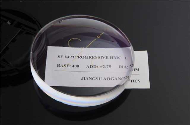 CR39 Multifocal Semi Finished Lens Blanks 1.499 Index Progressive AR Coating
