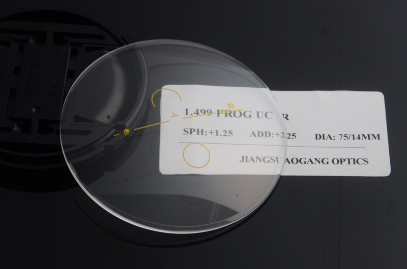 High quality CR39 1.49 progressive UC optical prescription lenses