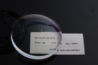 1.56 FT-28 Antireflective Lenses Blanks , Bifocal Vision AR Coated Lenses Blank