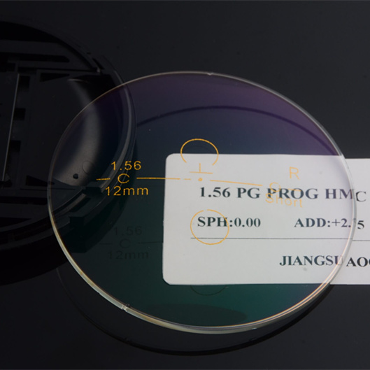 Danyang Manufacturer 1.56 photochromic progressive with HMC AR prescription lens optical lens